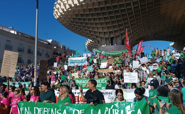 Andalucía se moviliza el 14 de octubre en defensa de la educación pública y en solidaridad con la huelga indefinida de Madrid