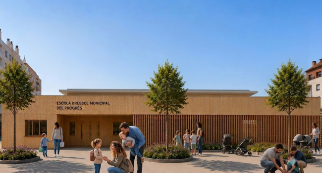 Badalona En Comú defensa a peu de carrer la seva proposta per construir la primera escola bressol pública del Districte 1