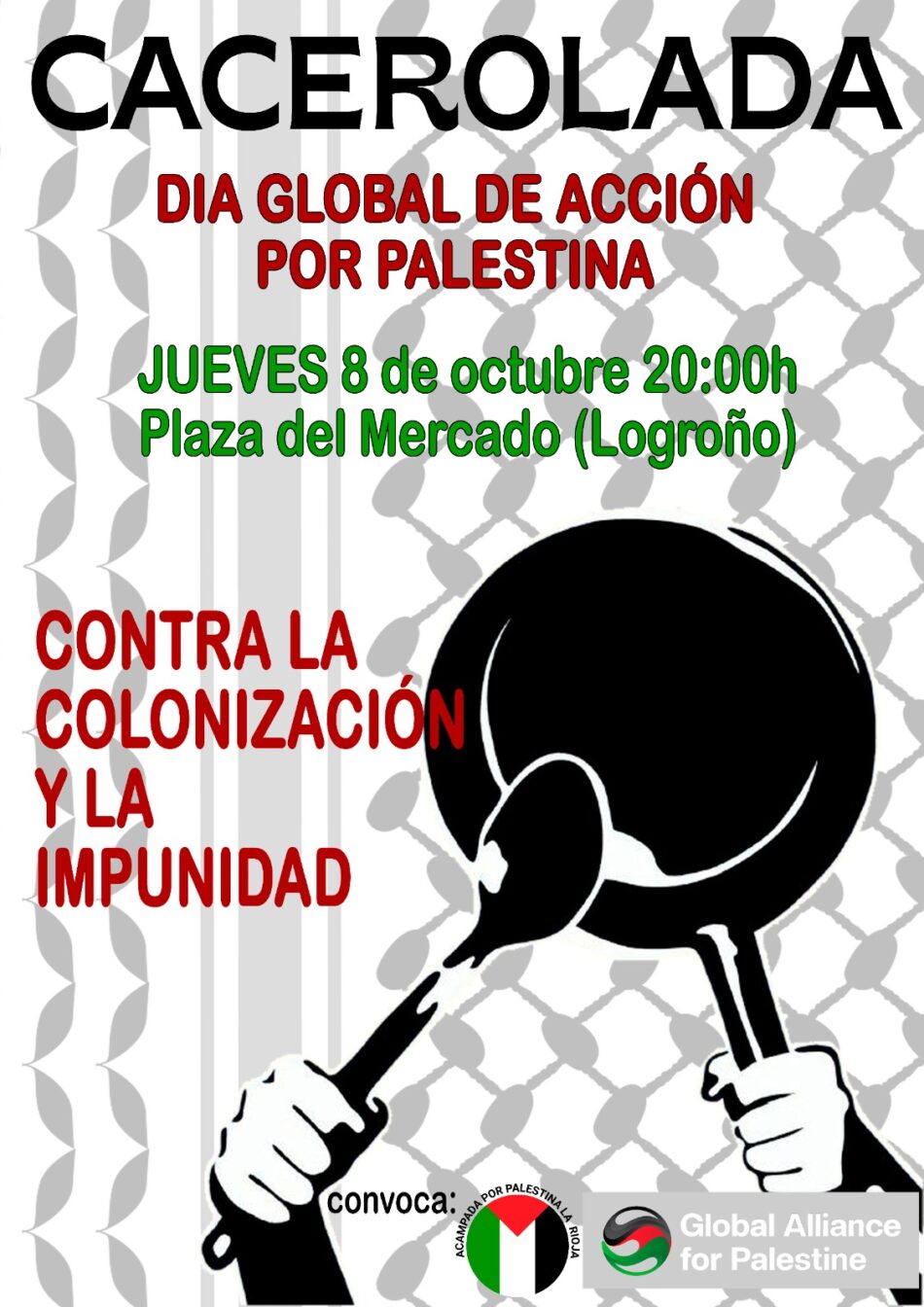 Acampada por Palestina de La Rioja convoca una cacerolada para denunciar el colonialismo y la impunidad