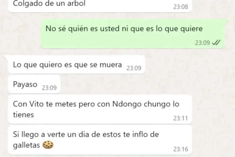La jueza procesa por delito continuado de amenazas al fan de Vito Quiles que hostigó durante semanas a Rubén Sánchez a través de WhatsApp