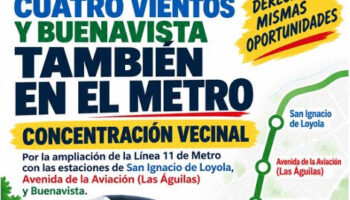 Más de 70.000 vecinos de Las Águilas, Cuatro Vientos y Buenavista vuelven a quedar fuera de los planes de ampliación del Metro